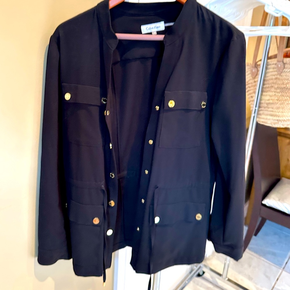 Calvin Clein utility Jacket with roll tab sleeves  size 10